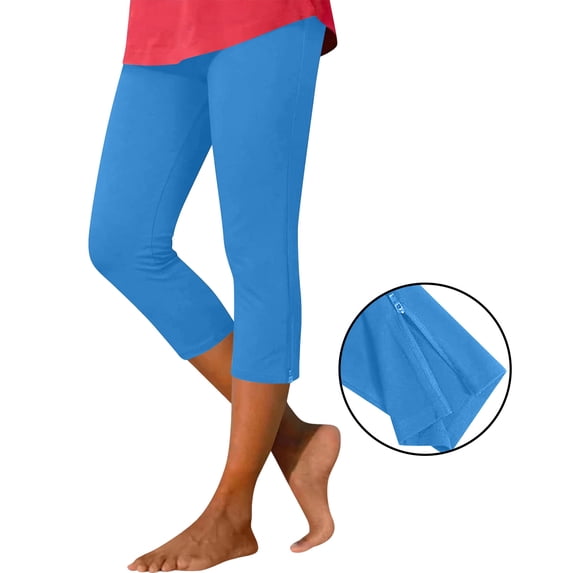 High Waisted Yoga Capris for Women Stretchy Workout Crop Pants Summer Casual Tummy Control Breathable Capri Leggings for Gym Running Daily Wear