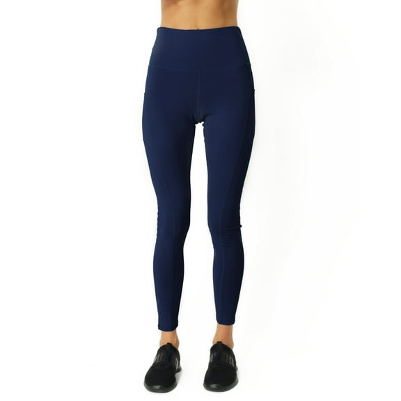 High Waisted Yoga Leggings - Navy Blue