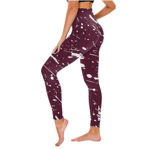 High Waisted Yoga Pants for Women 4-Way Stretch Soft Running Workout Leggings Tie Dye Athletic Yoga Tights Trousers Womens Clothes