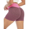 thumbnail image 1 of DODOING Women High Waist Yoga Leggings Texrured Tummy Control Butt Lift Booty Shorts Workout Running Tights, 1 of 6