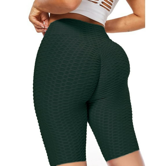 High Waisted Yoga Shorts for Women Butt Lifting Tummy Control Workout Shorts Leggings Running Booty Shorts