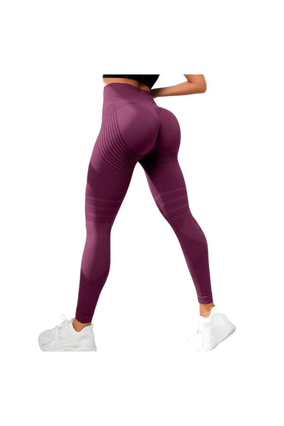 High Waisted and Hip Lifting Yoga Elastic Quick Drying Tight Pants, Stretch Sculpting Leggings for Running, Fitness and Daily Wear