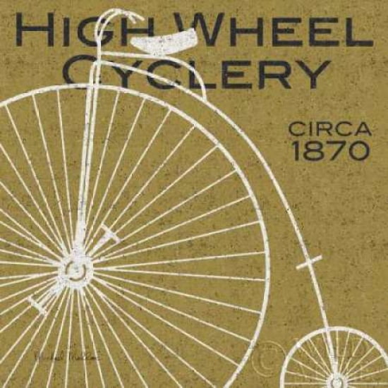 High Wheel Cyclery Canvas Art - Michael Mullan (24 x 24)