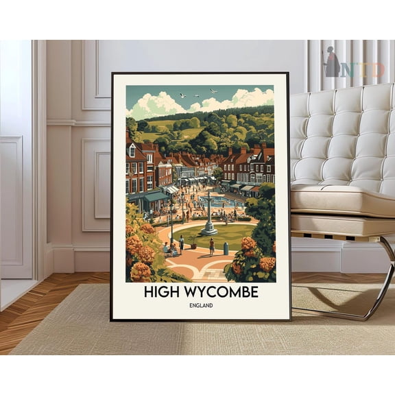 High Wycombe England City Map Wall Art Travel Decor Photo Print Unframed Paper Print