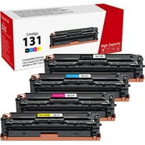 High-Yield 131 Toner Cartridges (4-Pack, Black, Cyan, Magenta, Yellow) - 131BK 131C 131M 131Y Toner Replacement for Canon 131 Color imageCLASS MF8280Cw MF624Cw MF628Cw Printer