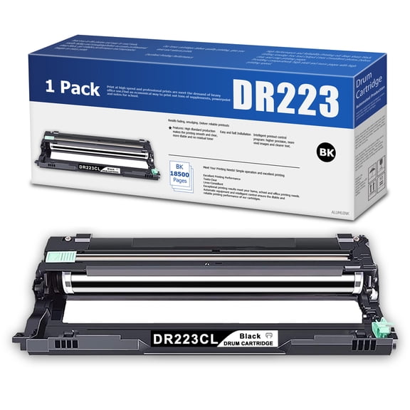 High Yield 185,00 DR223CL Drum Unit 1 Pack Replacement for Brother MFC-L3770CDW L3730CDW HL-3210CW Printer (BK)