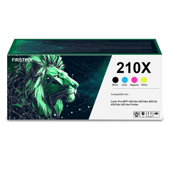 High Yield 210X Toner Cartridges (with Chip) Replacement for 210X 210A for Color Pro MFP 4301dw 4301fdw 4201dn 4301fdn 4201dw Printer Toner W2100X W2100A (4 Pack)