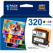 High Yield 320 Ink Cartridge T320 Compatible with Epson PictureMate PM-400 Printer PM 400 Photo Printer 1PK,BKCMY