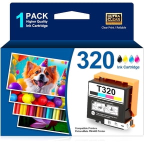 320 Ink Cartridge High Yield T320 Ink Compatible with PictureMate PM-400 Printer PM 400 Photo Printer Ink(1PK,BKCMY)