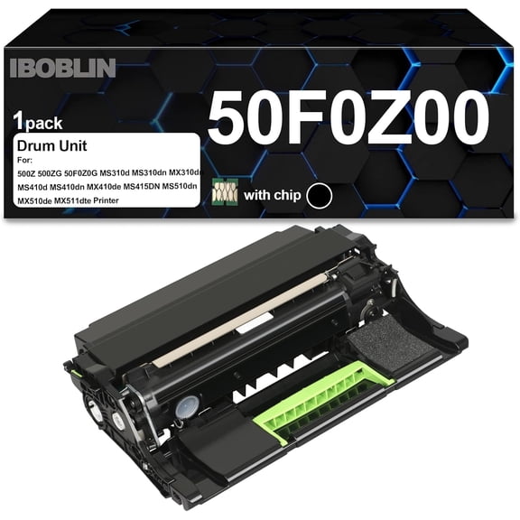 High Yield 50F0Z00 Imaging Unit 500ZA Black Replacement for Lexmark 50F0Z00 500ZG 500Z Drum for MS310d MS310dn MX310dn MS410d MS410dn MX410de MS415DN MS510dn MX510de MX511dte Printer