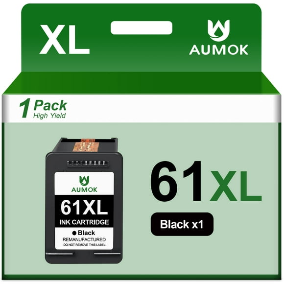 High Yield 61XL Black Ink Cartridge Replacement for HP 61 Black Ink Works with HP Envy 4500 5530 5534 5535 Deskjet 1000 1056 1010 1510 1512 2540 3050 3050A Officejet 2620 Printer (1 Pack)