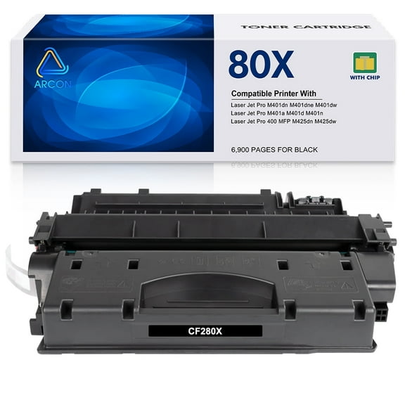 High-Yield | 80X Toner Cartridge Compatible for HP 80X CF280X 80A CF280A Pro 400 M401A M401D M401N M401DNE MFP M425DN Printers (Black, 1-Packs)