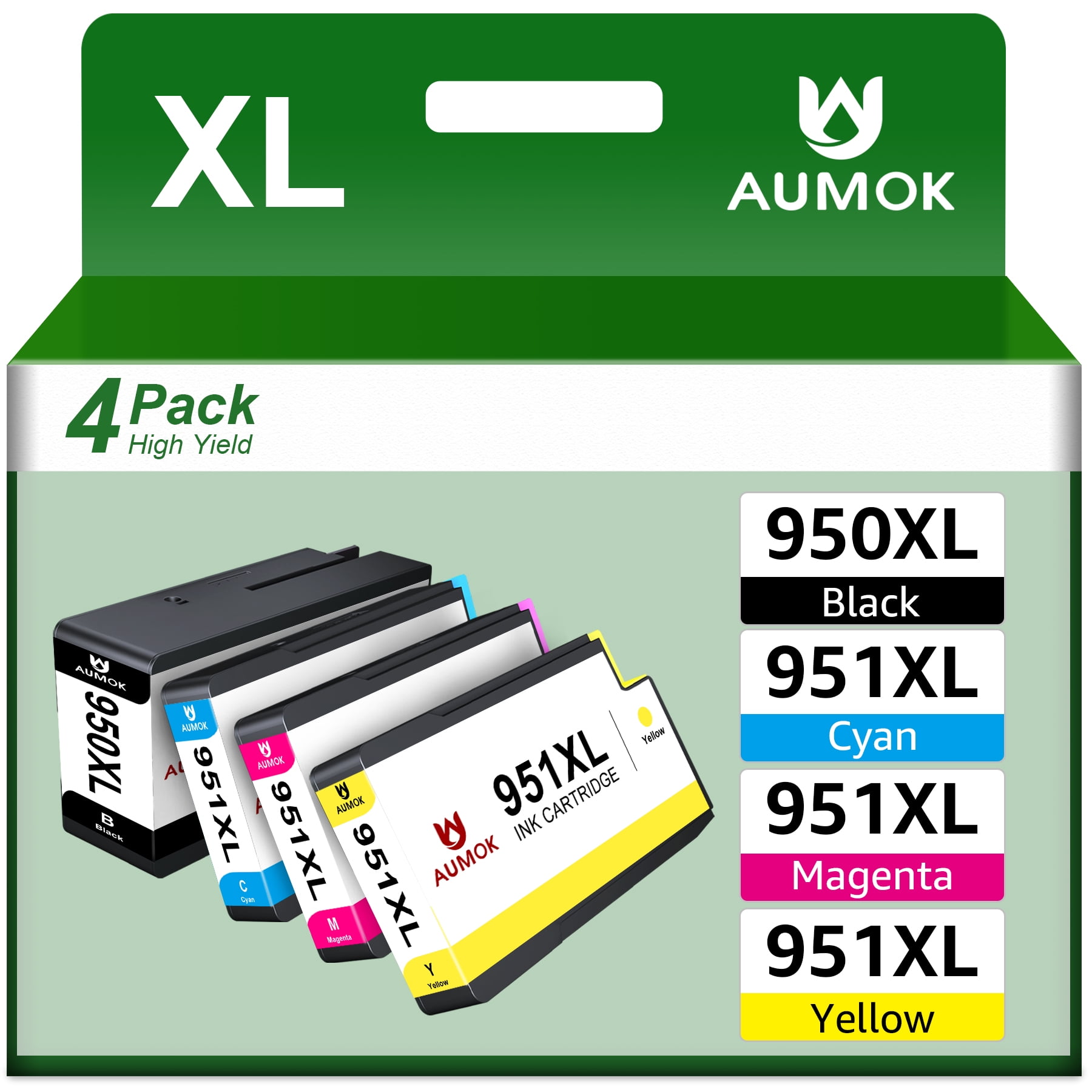 HP 950XL 951XL High Yield Ink for OfficeJet Pro 8100, 8600, 8610, 4