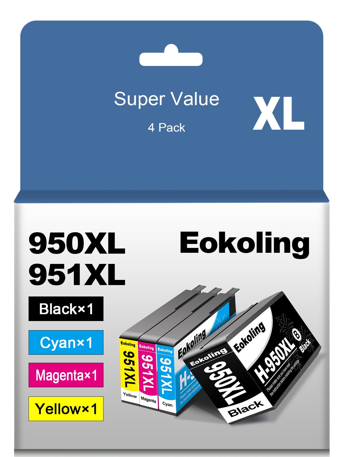High Yield 950XL 951XL Ink Cartridges Combo Pack Replacement for HP 950 ...