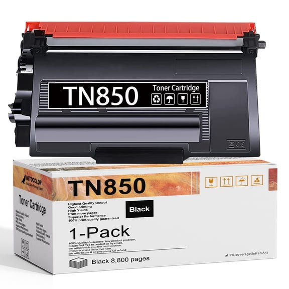 High Yield Compatible TN-850 Black Toner Cartridge, Replacement for Brother TN850-1PK DCP-L5600DN L5650DN MFC-L6750DW L5700DW L5800DW Printer(8800 Pages)