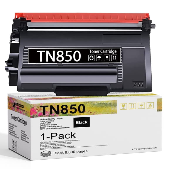 High Yield Compatible TN-850 Black Toner Cartridge, Replacement for Brother TN850-1PK DCP-L5600DN L5650DN MFC-L6750DW L5700DW L5800DW Printer(8800 Pages)