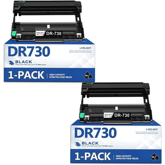 High Yield DR730 DR 730 Drum Unit (NO Toner) - 2 Pack Black Compatible DR-730 DR 730 Drum Compatible for Brother MFC-L2710DW L2750DW HL-L2350DW L2395DW L2390DW L2370DW DCP-L2550DW Printer