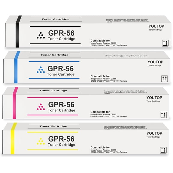 High Yield GPR-56 GPR56 Toner Cartridge 0098C003A 0998C003AA 1000C003AA 1001C003AA Compatible for Canon ImageRunner Advance C7565 C7570 C7580 C7765 C7770 C7780 Printer Toner