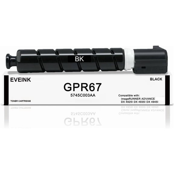 High Yield GPR67 GPR-67 Black Toner Cartridge Compatible for Canon GPR 67 Toner Cartirdge Compatible with Canon imageRUNNER Advance DX 4925I DX 4935I DX 4945I Printers