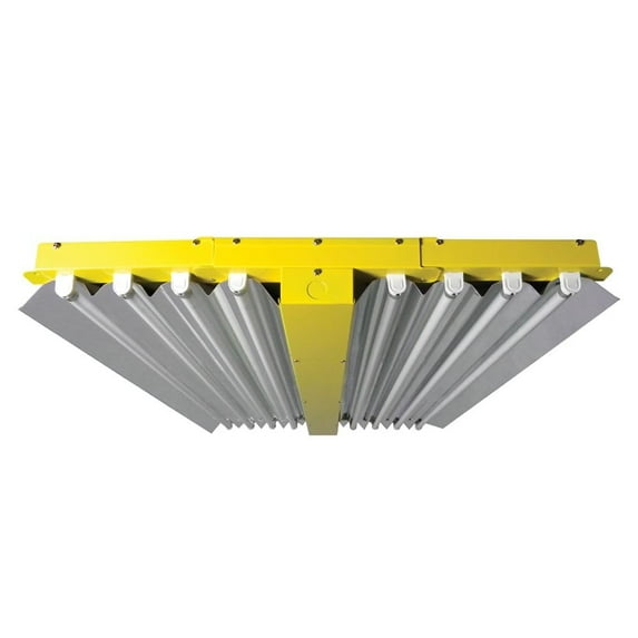 High Yield Lighting SlimStar 4 Foot 8 Lamp High Output T5 Fluorescent Grow Light Fixture, (8) 6400K Bulbs Included