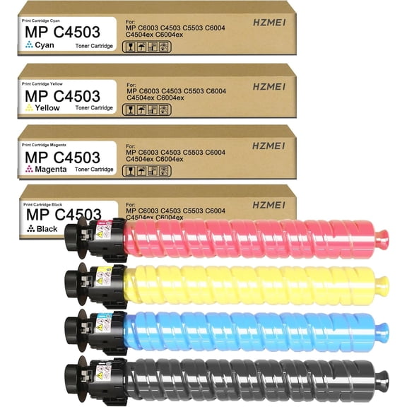 High Yield MP C6003 Toner Cartridge Compatible with Ricoh Aficio Lanier MP C4503 MP C4504 MP C4504ex MP C5503 MP C6003 MP C6004 MP C6004ex Printer for 841849 841850 841851 841852
