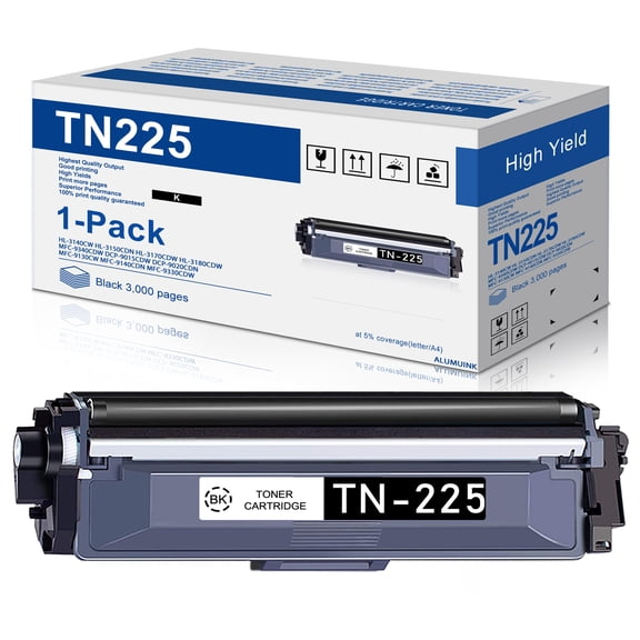 High Yield TN225 Toner Cartridge Replacement for Brother TN225 MFC-9140CDN Printer 1 Pack Black