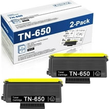 High-Yield TN650 Toner Cartridge - 2 Pack Replacement for Brother TN650 with HL-5240 5270DN 5380DN MFC-8370 8460N 8470DN 8480DN 8660DN 8890DW Printer (TN6502PK, 8,500 Pages)