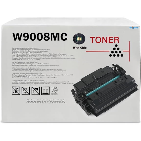 High Yield W9008 W9008MC Black Toner Cartridge Compatible with Managed E50145dn Flow MFP E52645c MFP E52645dn Priners Toner