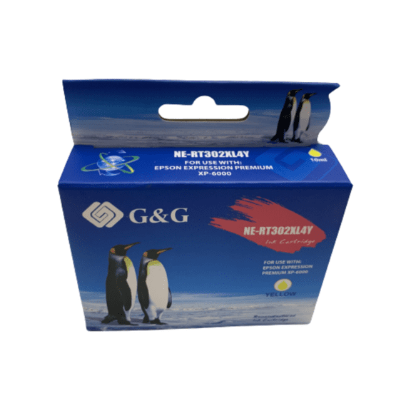 High-Yield Yellow Ink Cartridge for Epson 302XL T302XL420 - Fits Epson Expression Premium XP-6000 XP-6100