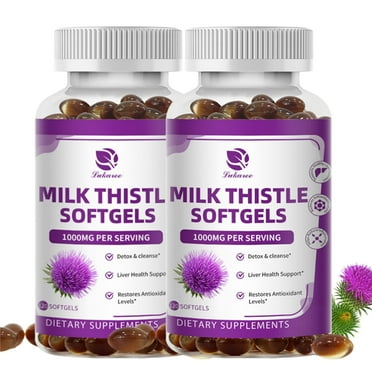 High absorption 1200mg Milk Thistle Extract with 50 mg Dandelion Root Extract Per Serving, Organic Milk Thistle Silymarin Supplement Supports Liver Cleanse and Detox & antioxidant, 240 Ct