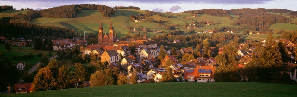 High angle view of the St Peters Abbey in the Black Forest Sankt Peter Breisgau-Hochschwarzwald Baden-Wurttemberg Germany Canvas Art - Panoramic Images (27 x 9)