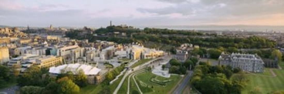 High angle view of a city Holyrood Palace Our Dynamic Earth and Scottish Parliament Building Edinburgh Scotland Canvas Art - Panoramic Images (18 x 6)