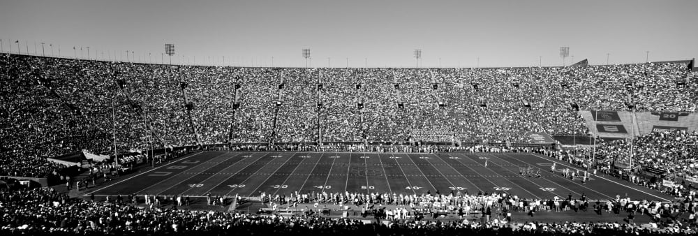 High angle view of a football stadium full of spectators Los Angeles Memorial Coliseum City of Los Angeles California USA Canvas Art - Panoramic Images (6 x 18)