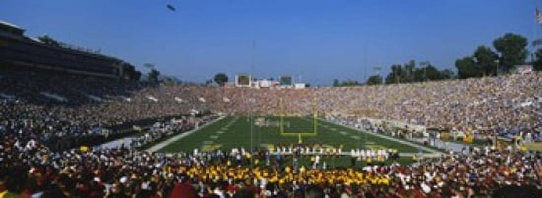 High angle view of a football stadium full of spectators The Rose Bowl Pasadena City of Los Angeles California USA Canvas Art - Panoramic Images (18 x 7)