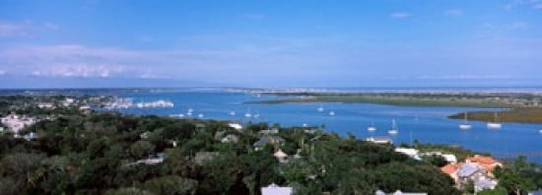 High angle view from top of lighthouse St Augustine Florida USA Canvas Art - Panoramic Images (36 x 13)
