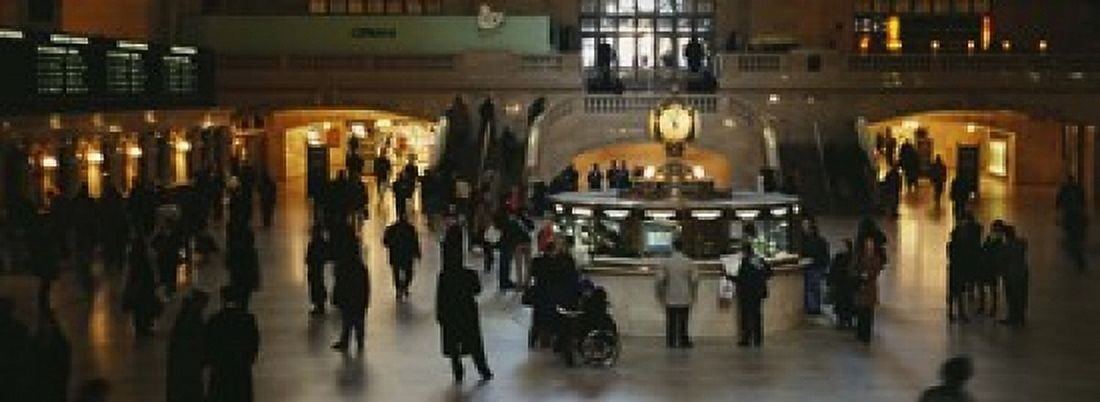 High angle view of a group of people in a station Grand Central Station Manhattan New York City New York State USA Canvas Art - Panoramic Images (18 x 7)