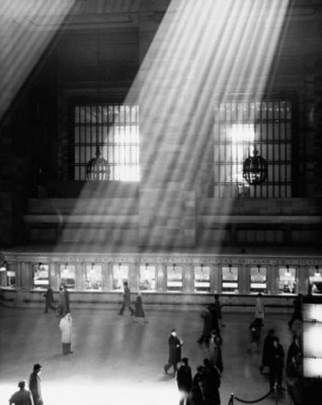 High angle view of a group of people walking on the concourse of a railroad station Grand Central Terminal Manhattan New York City New York USA Canvas Art - (24 x 36)