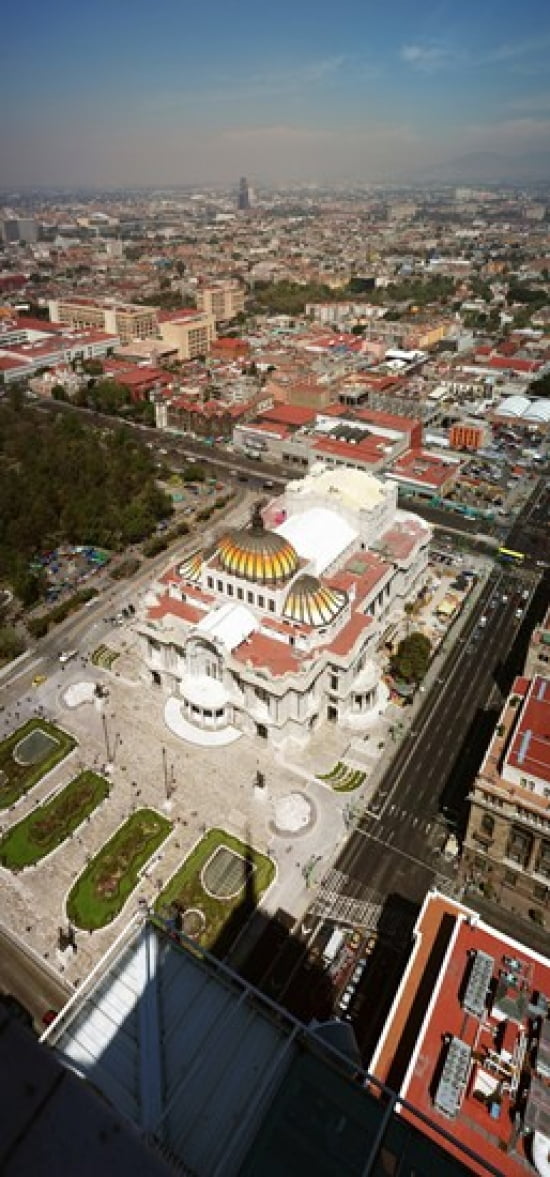 High angle view of Palacio de Bellas Artes Mexico City Mexico Canvas Art - Panoramic Images (24 x 12)