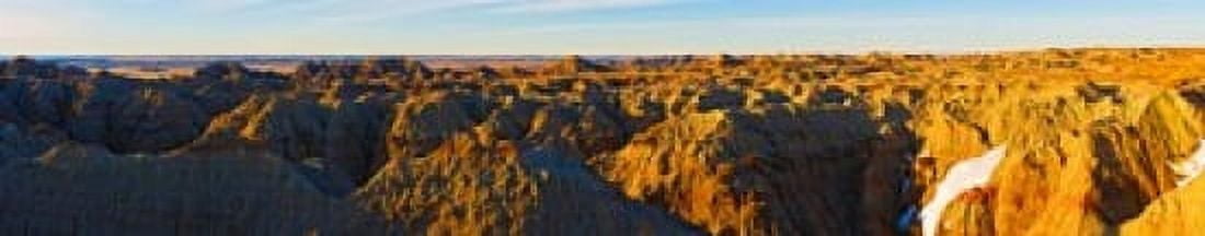 High angle view of White River Overlook with rock formations Badlands National Park South Dakota USA Canvas Art - Panoramic Images (24 x 5)