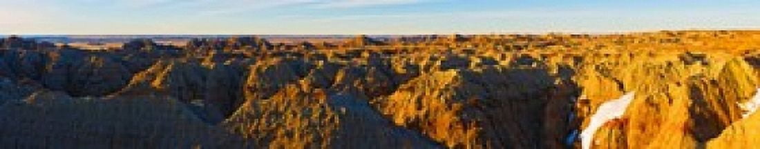 High angle view of White River Overlook with rock formations Badlands National Park South Dakota USA Canvas Art - Panoramic Images (38 x 8)