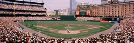 High angle view of a baseball field Baltimore Maryland USA Canvas Art - Panoramic Images (36 x 12)