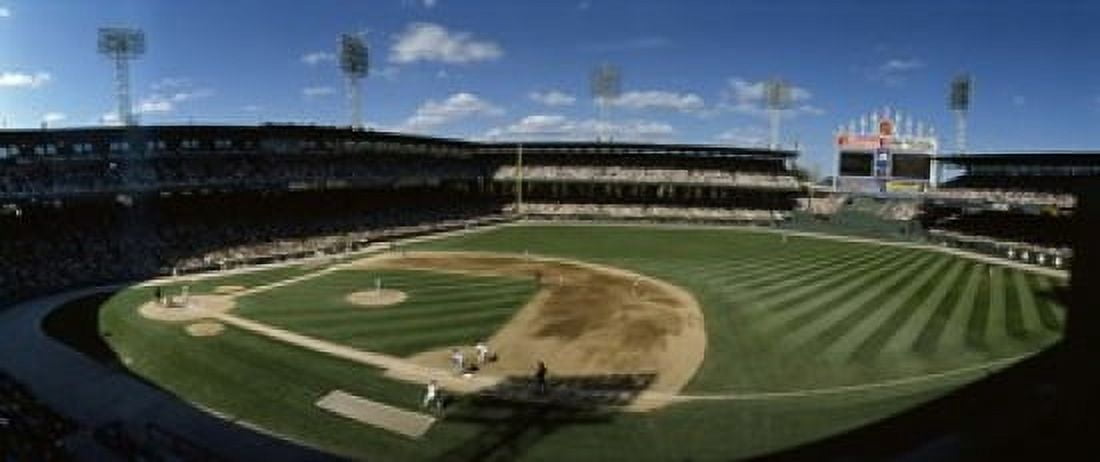 High angle view of a baseball match in progress US Cellular Field Chicago Cook County Illinois USA Canvas Art - Panoramic Images (15 x 6)