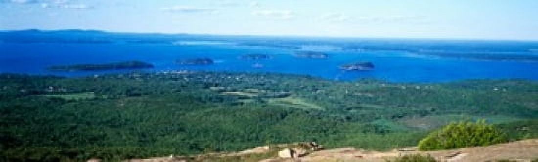 High angle view of a bay Frenchman Bay Bar Harbor Hancock County Maine USA Canvas Art - Panoramic Images (38 x 12)