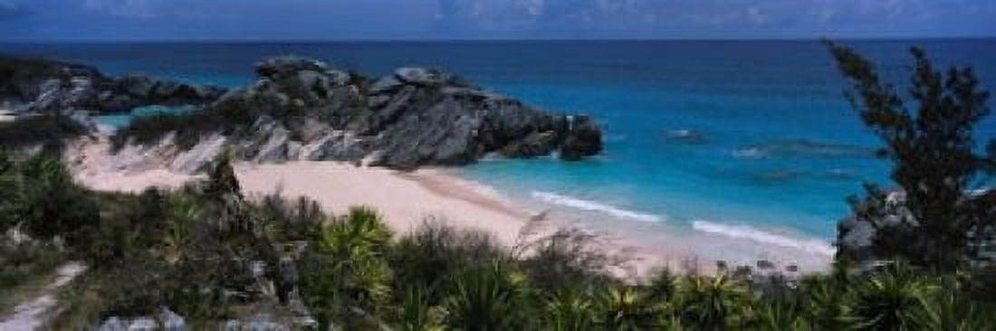 High angle view of a beach Bermuda Canvas Art - Panoramic Images (18 x 7)