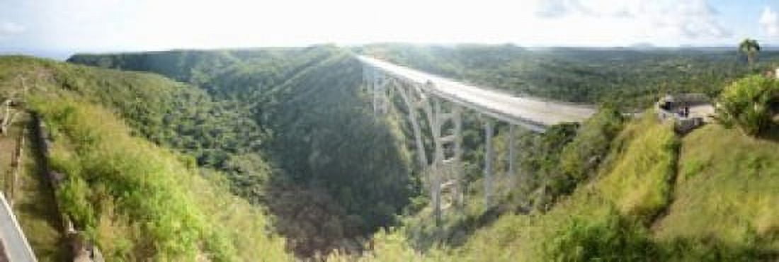 High angle view of a bridge El Puente de Bacunayagua Matanzas Cuba Canvas Art - Panoramic Images (36 x 12)