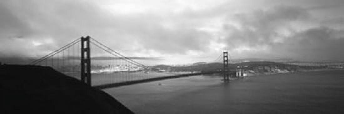 High angle view of a bridge across the sea Golden Gate Bridge San Francisco California USA Canvas Art - Panoramic Images (18 x 6)