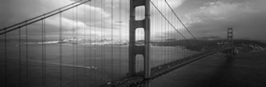 High angle view of a bridge across the sea Golden Gate Bridge San Francisco California USA Canvas Art - Panoramic Images (18 x 6)