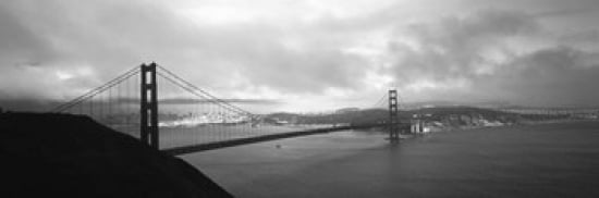 High angle view of a bridge across the sea Golden Gate Bridge San Francisco California USA Canvas Art - Panoramic Images (36 x 12)