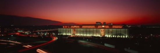 High angle view of a building lit up at night John F Kennedy Center for the Performing Arts Washington DC USA Canvas Art - Panoramic Images (36 x 12)