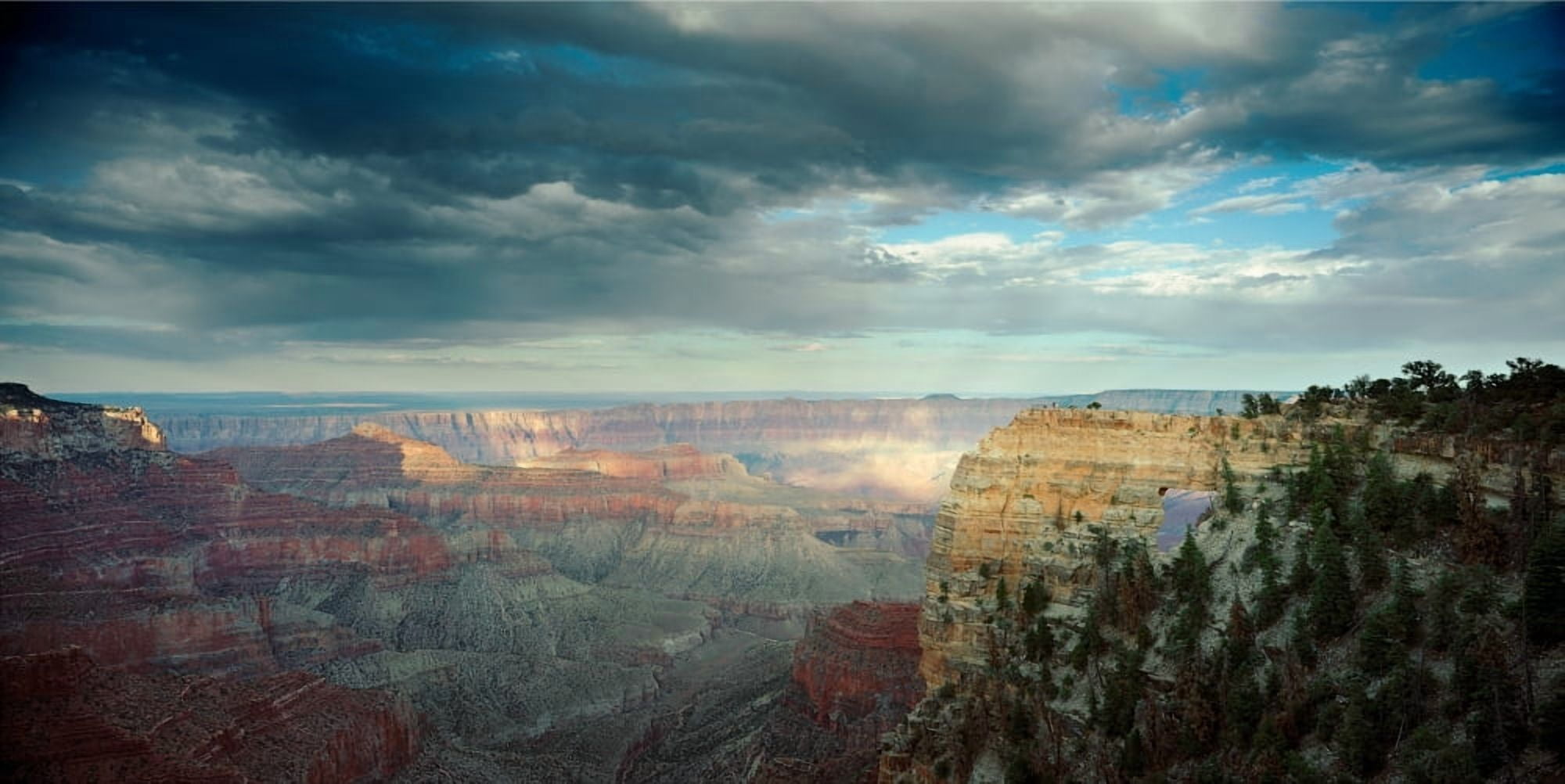 High angle view of a canyon Angels Window North Rim Grand Canyon National Park Arizona USA Canvas Art - Panoramic Images (12 x 24)